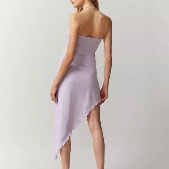 NWT Urban Outfitters Y2K Asymmetrical Purple Midi Dress - Picture 2 of 5